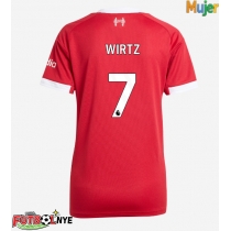 Camiseta Liverpool Florian Wirtz #7 Primera Equipación para mujer 2025-26 manga corta